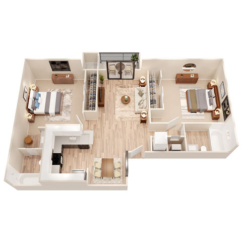 bedroom floor plan an open concept living room and dining room with a kitchen